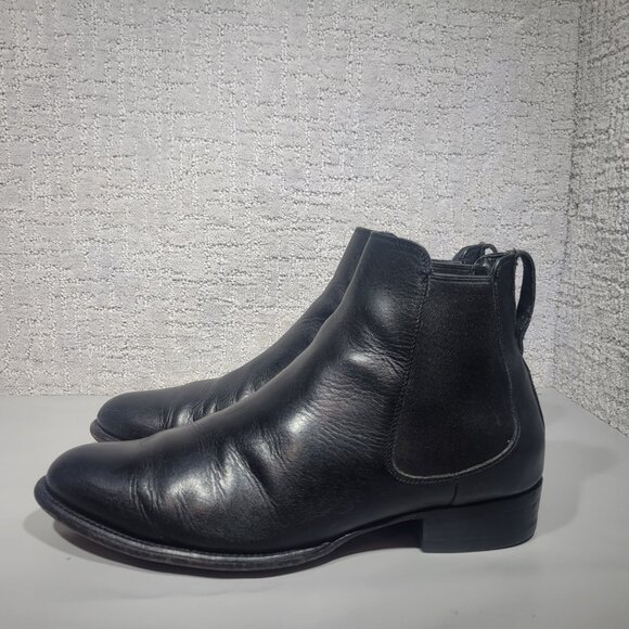 Tecovas Chance 1014 Mens US Size 12EE Midnight Bovine Black Chelsea Boot Shoes - Picture 1 of 9